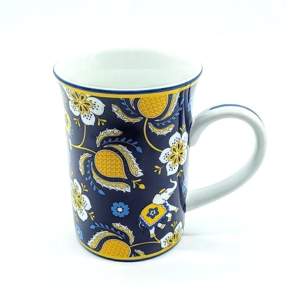 Vera Bradley Ellie Blue Elephant Porcelain Mug